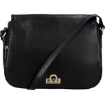 Luxusní dámská kožená kabelka černá - Hexagona Francesca černá