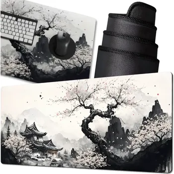 Camerazar Podložka pod myš a klávesnici 90x40 cm pro herní stůl s japonským motivem