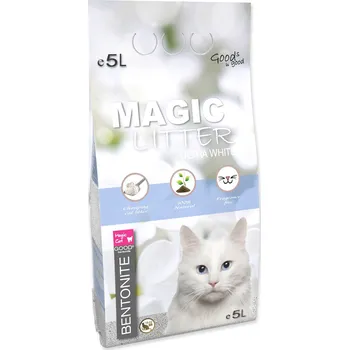 Kočkolit Magic Litter Bentonite Ultra White 5l/4,4kg-KARTON