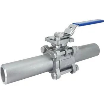 Vodovodní kohout Kohout kulový 3-dílný, přivařovací, dlouhý, PN 63, 1.4408: 1/2"-21,3