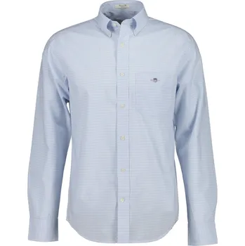 Pánská košile KOŠILE GANT REG CLASSIC POPLIN GINGHAM SHIRT LIGHT BLUE