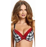 Podprsenka semi-soft Alice 093 černo-bílo-červená - Kostar