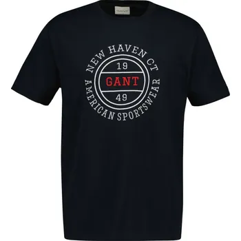 Pánské tričko TRIČKO GANT GRAPHIC SS TSHIRT BLACK
