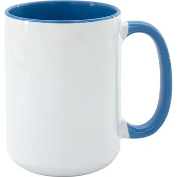 Hrnek SubliT MAX 450 ml - barevný vnitřek a ucho - modrý