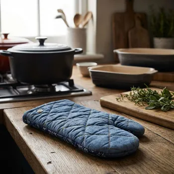 Chňapka Bavlněná kuchyňská rukavička (chňapka) LAURA ASHLEY SWEET ALLYSUM modrá