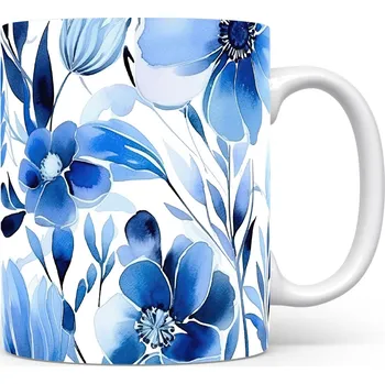 Elegantní hrnek s modrými květinami pro každodenní radost