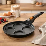 TESCOMA Smartclick 24 cm černá - nepřilnavá pánev na palačinky s odnímatelnou rukojetí