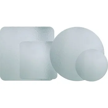 Dortisimo Podložka pod dort stříbrno-zlatá hrubá rovná srdce 33 x 30 cm (1 ks)