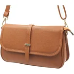 Dámská kožená kabelka hnědá - menší crossbody ITA3759