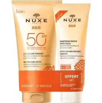 Opalování Nuxe Sun Sada Opalovací Mléko SPF50, 150 ml + Sprchový gel, 100 ml