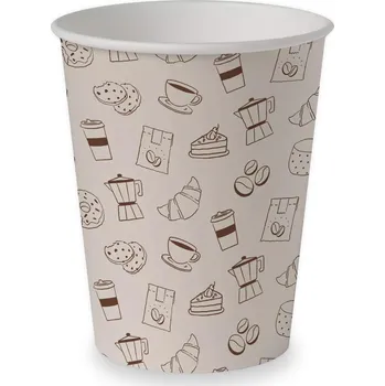 Jednorázové nádobí Papírové kelímky Icon 250ml 50 kusů TOPS