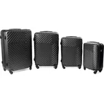 Rogal Černá sada 4 pevných plastových kufrů Waves - vel. M, L,