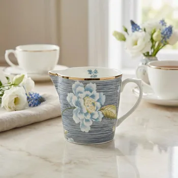 Konvička na mléko Porcelánová konvička na mléko LAURA ASHLEY HERITAGE šedá 250 ml
