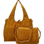 Paolo Bags Trendy dámský koženkový set kabelek Eudosia, žlutý