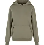 Build your Brand Mikina s kapucí Fluffy BY 289, oversize, dámská COT560289anq15-pale olive 5XL Olivová světlá