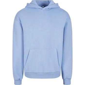 Pracovní oblečení Build your Brand Mikina s kapucí Fluffy BY 284, těžká bavlna, pánská COT560284h6814-powder blue 4XL Modrá powder