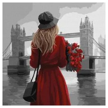 Set školních potřeb Malowanie po numerach -Mglisty Londyn 40x40cm