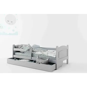 Knihovna Dětská postel VILÍK 80x160 cm z masivu šedá Provedení: Pouze postel