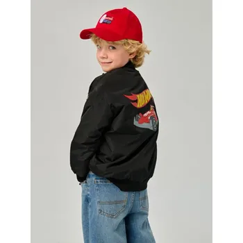 Chlapecká bunda Sinsay - Bunda bomber Hot Wheels - černá - 383HZ-99X - 383HZ-99X-140