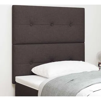 vidaXL Výškově nastavitelné čelo postele Tmavě hnědá 80 cm textil [3337785]