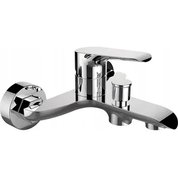 Vodovodní baterie Jednopáková nástěnná vanová a sprchová baterie Laveo Alea, stříbrná