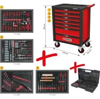 Ks Tools - RACINGline vozík se 7 zásuvkami 515ks