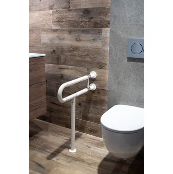 Madlo do koupelny HOPA - Madlo pro invalidy, 60 s podpěrou, bílá barva KD02331417