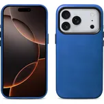 Kožený obal na iPhone 17 Pro - iCarer, OilWax MagSafe Light Blue