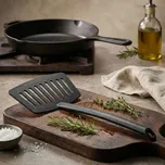 TESCOMA Space Line široká 33 cm černá - nylonová prolamovaná kuchyňská obracečka