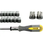 YATO Vorel - Šroubovák ráčnový s příslušenstvím 29ks