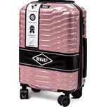 Rogal Růžový extravagantní skořepinový kufr Shiny - vel. M