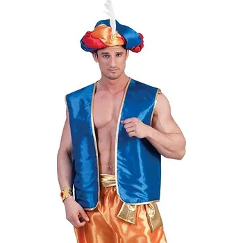 Funny Fashion Pánský kostým Sultán vesta modrá 48-50 M