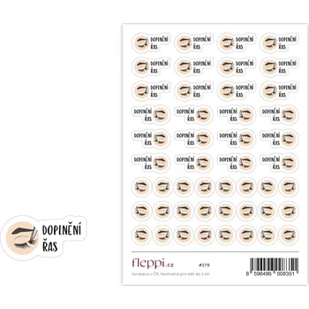 samolepka Fleppi Samolepky Doplnění řas