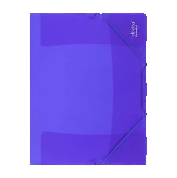 Desky s chlopněmi a gumičkou Electra - A4, plastové, tmavě modré, 1 ks