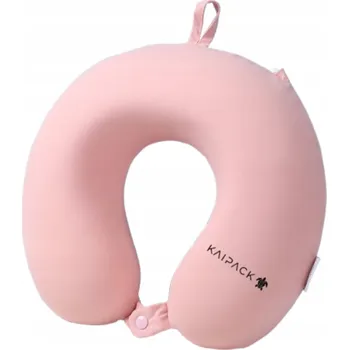 Polštář POLŠTÁŘ MEMORY FOAM RŮŽOVÝ, CHLADÍCÍ DO LETADLA, ROHLÍK NA KRK