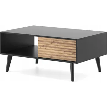 Konferenční stolek Konferenční stolek Komodee obdélníkový 104 x 68 x 46 cm černý, dub artisan