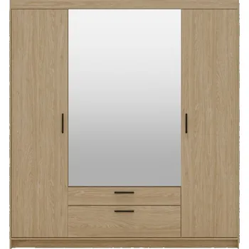 Šatní skříň ArtLemp Šatní skříň ELLEN 4D2S se zrcadlem | dub olejovaný