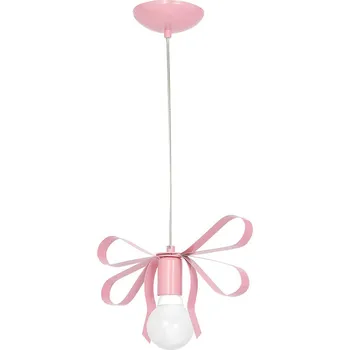 Dětské svítidlo Dětské závěsné svítidlo Emma, ​​1x růžové kovové stínítko, p