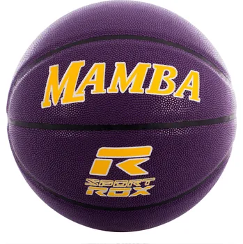 Basketbal ROXY ROX Mamba basketbalový míč z PU kůže, velikost 5 ČERNÁ|ŽLUTÁ