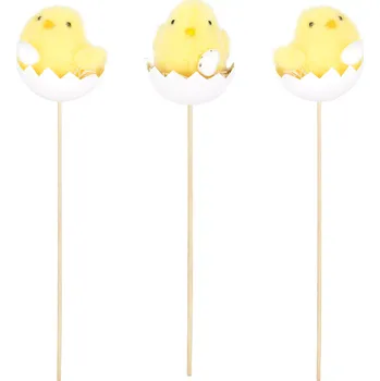 Velikonoční dekorace Velikonoční dekorace kuřátko ve skořápce na tyčce