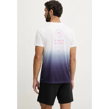 Pánské tričko Tréninkové tričko Puma Graphic HYROX 528519 bílá 00X, vel. S