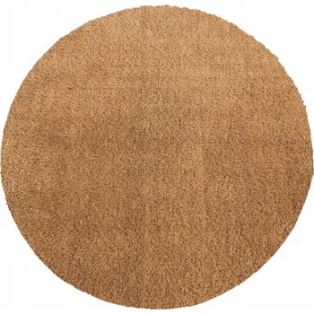 Koberec KOBEREC KOBEREC S PROTISKLUZOVOU ÚPRAVOU KULATÝ DO KOUPELNY, POKOJE, hnědý, 80 cm