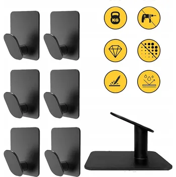 Věšák 6 x HÁČEK SAMOLEPICÍ HÁČEK NA RUČNÍKY VĚŠÁK SAMOLEPICÍ DO KOUPELNY