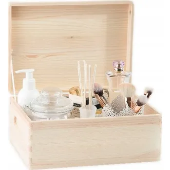 Úložný box Dřevěná bedýnka s víkem 25x16x11,5 cm