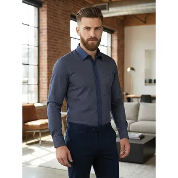 Pánská košile Luxusní pánská bavlněná košile SLIM FIT STŘIH VS-PK-1722, VELIKOST XS, STŘIH KOŠILE SLIM FIT