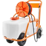 Vevor Zahradní postřikovač na kolech, 60 l, 0–90 PSI, 8 trysek, 2 tyče