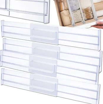 Organizér oblečení Camerazar Nastavitelná dělicí příčka zásuvek, sada 4 ks