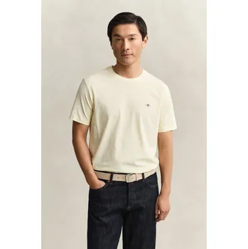 TRIČKO GANT REG SHIELD SS T-SHIRT VANILLA YELLOW