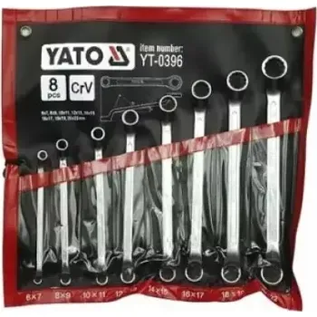 Ruční nářadí YATO - Sada klíčů očkových ohnutých 6-22mm 8ks