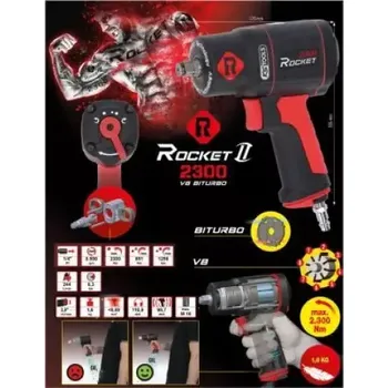 Ks Tools - Vysoce výkonný pneumatický rázový utahovák 2 300Nm